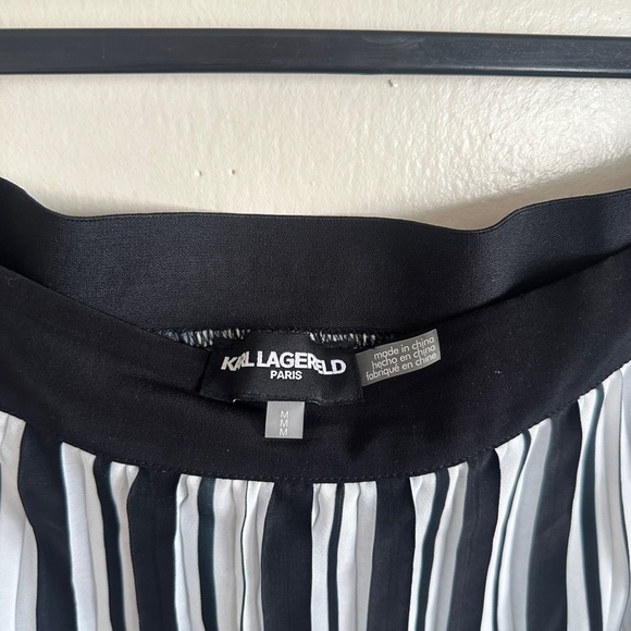 Karl Lagerfeld Elegant Black and White Striped midi Skirt - Picture 7 of 7